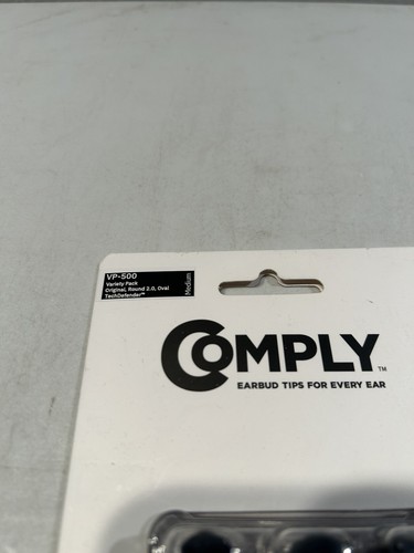 Comply Foam Ear Tips, Memory Foam Earbud Replacement Tips 3 Pair Black. - Picture 4 of 5