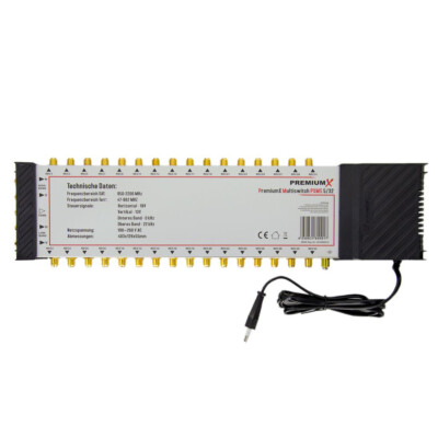 PremiumX Multischalter 5-32 SAT Multiswitch Satelliten Verteiler 32 Teilnehmer 