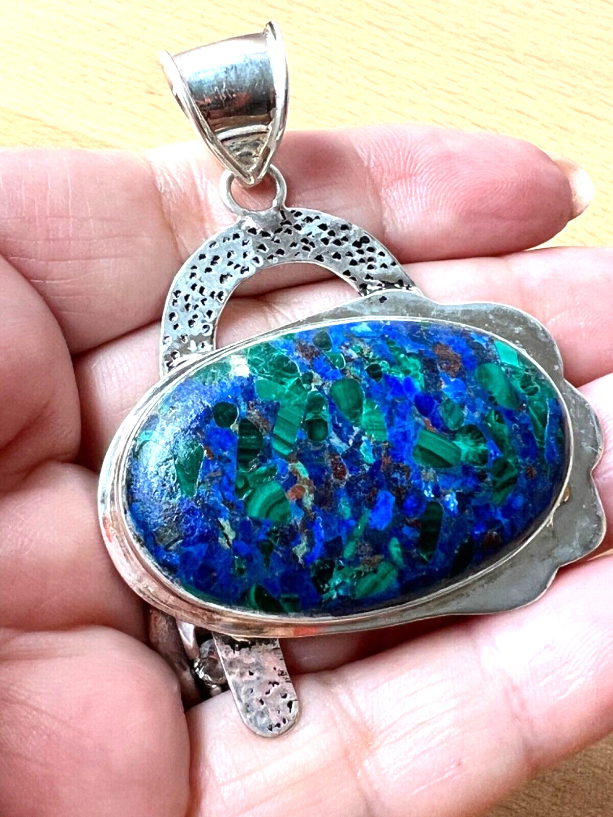 OVERSIZED STATEMENT LAPIS MALACHITE CHRYSOCOLLA P… - image 20