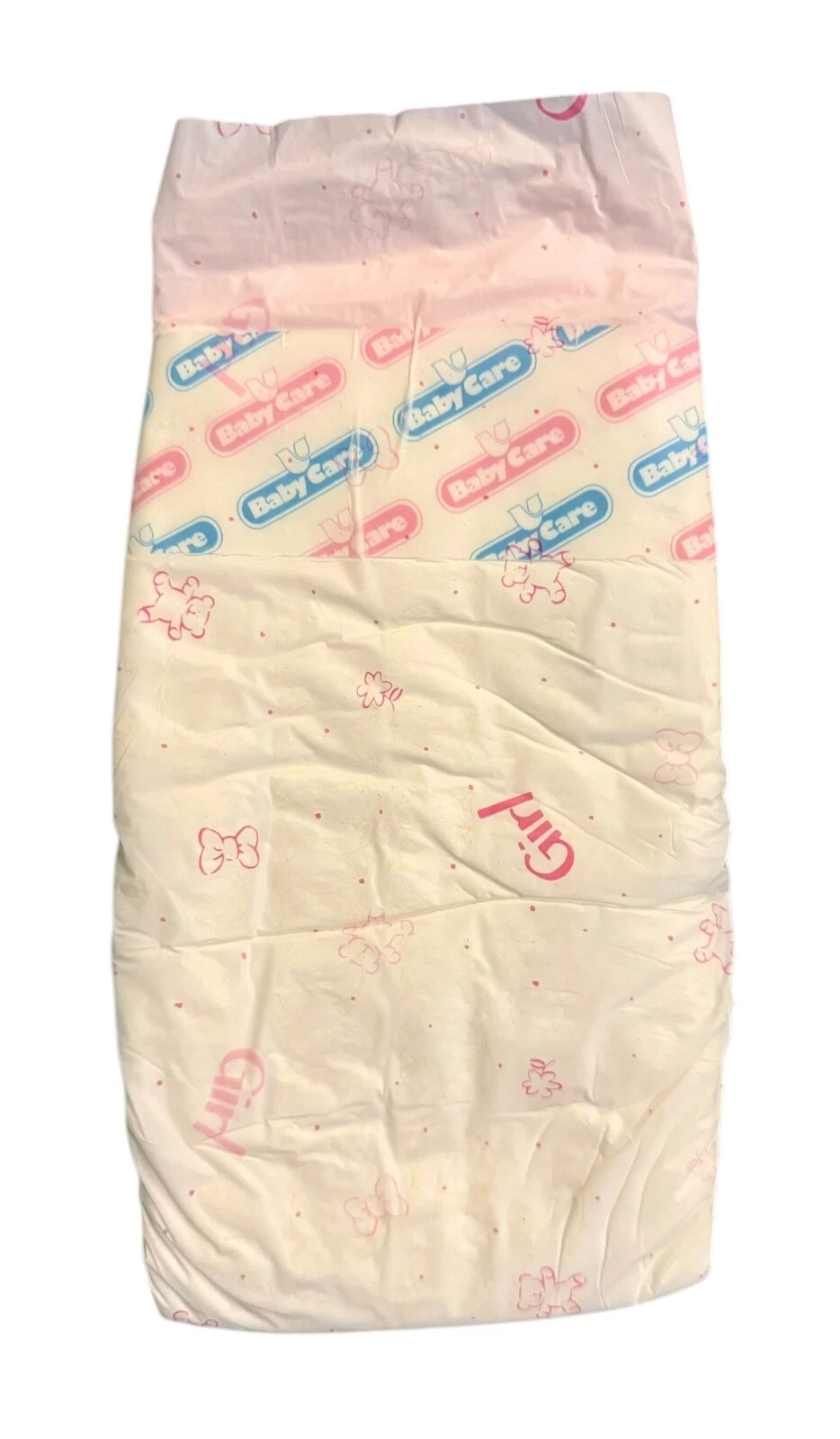 Vintage Plastic Baby Care Diaper for Girls Size Large up to 42lbs (imported)