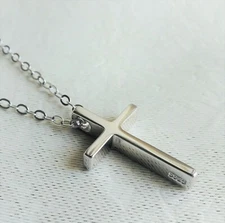 925 Sterling Silver Cross Pendant Necklace  DML010