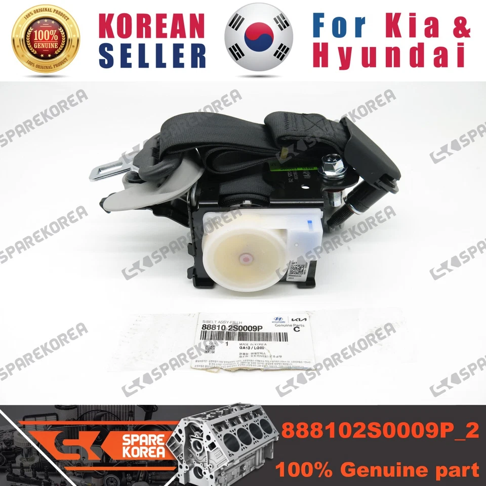 Original/OEM 888102S0009P CONJUNTO DE CINTURÓN DE SEGURIDAD DELANTERO, LH para Hyundai Tucson IX, IX35 Foto 3 de 4