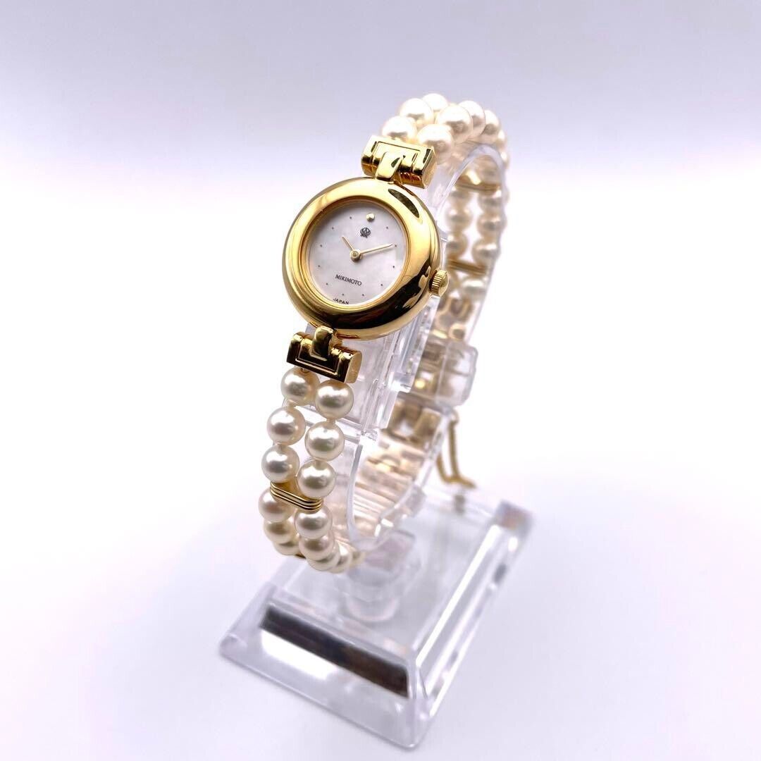 MIKIMOTO Pearl Shell Pearl JAL Ladies Watch Limited Edition MIKIMOTO Pearl Shell Pearl JAL Ladies Watch Limited Edition