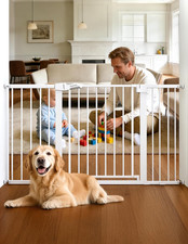 29-55 Inch Extra Wide Baby/Dog Gate, Pressguard P7, Metal Auto Close, Pressure M
