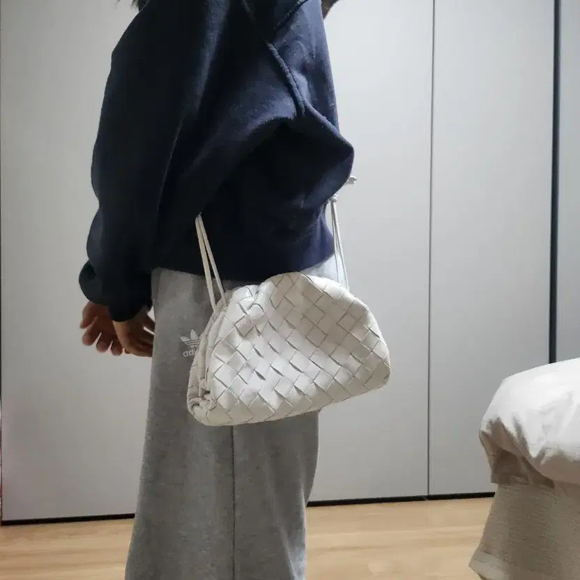 Bottega Veneta Dumpling Bag White Crossbody thumbnail 3