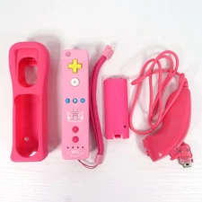 Nintendo Wii Princess Peach Remote Wii U Motion Plus Controller Nunchuck