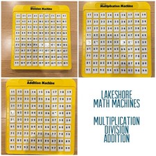 Lakeshore Math Machines Multiplication Division Addition Set Of 3 Educational
