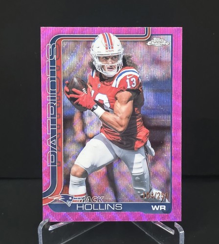 2025 Topps Chrome - Mack Hollins #206 Pink Wave Refractor /250