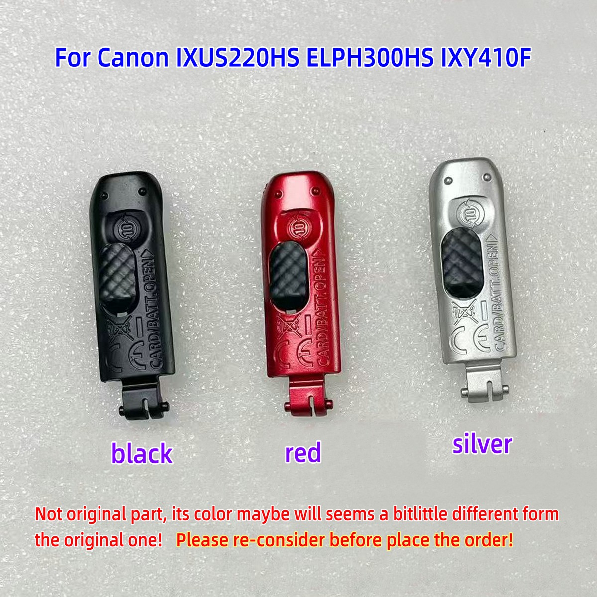 Camera Battery Cover Door Cap Lid for Canon IXUS220HS ELPH300HS