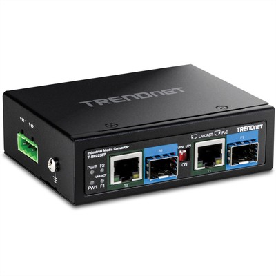 TI-BF22SFP TRENDnet 2-Port Industrial SFP to Gigabit PoE++ Media Conv. Conve ~D~