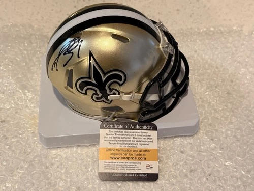 DREW BREES Signed Autographed Mini Helmet COA New Orleans Saints