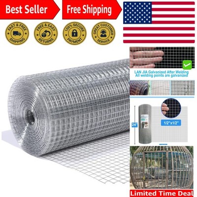 Multi-Purpose 24''x50' Hot Dip Galvanized Wire Mesh - 19 Gauge Fencing Solution