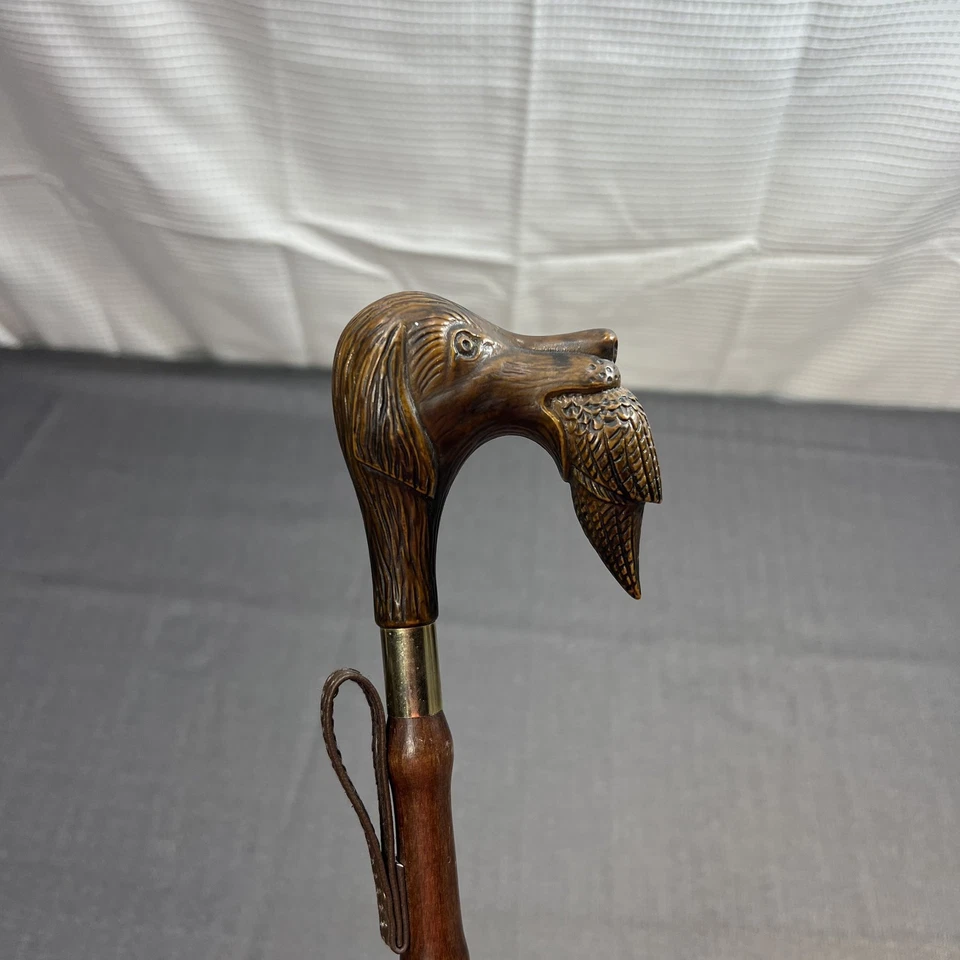 Long Shoe Horn Carved Gun Dog Head Carrying Game Bird Wood/Resin Made in Italy - Image 4 of 4