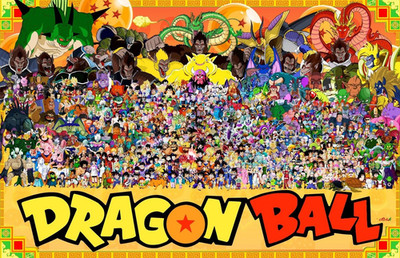 Dragon Ball Collage Poster, Anime Characters Wall Art Decor
