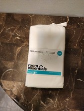 Room Essentials King Pillowcases 2-Pack White Easy Care Solid Color