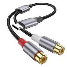 KAYQINHO USB C to RCA Audio Cable, USB C Male to Dual Female RCA Stereo Audio...