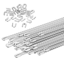 24 Pcs Metal Steel Spiral Corset Boning, 11 Inch Metal Boning (6mm WIDE)