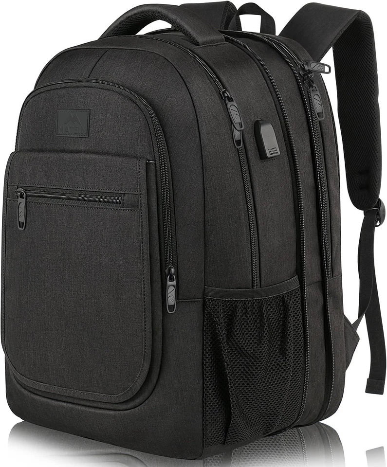 Großer Herren Damen Rucksack mit USB Ladeanschluss Arbeit Reisetasche - Bild 3 von 4