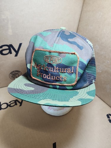Vintage DuPont Agricultural Products Hat Cap Snapback Camo K-Products