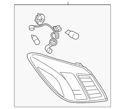 Genuine Nissan Tail Light Assembly 26550-1SX1B