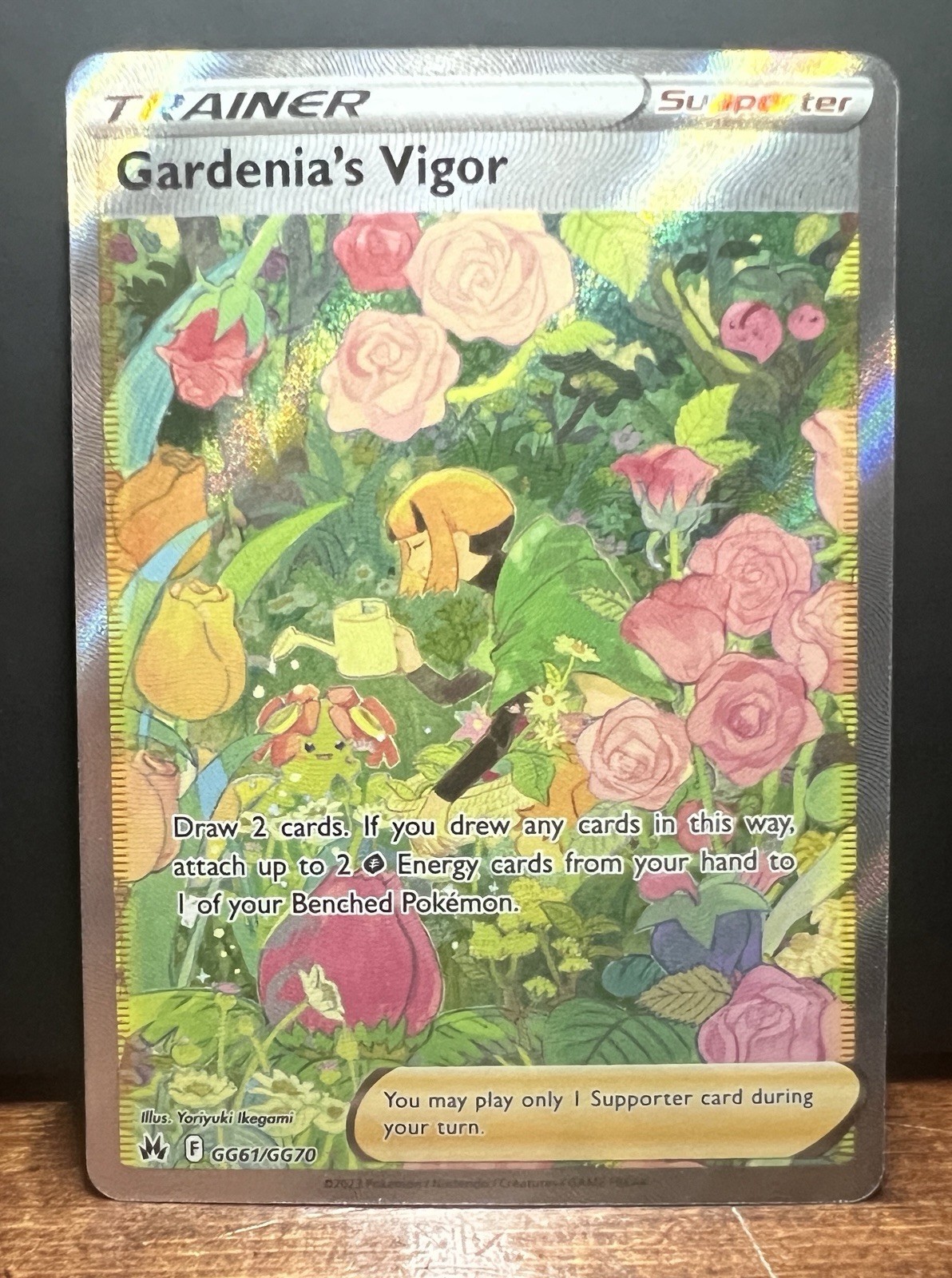 Gardenia's Vigor GG61/GG70 Pokemon TCG Crown Zenith: Galarian Gallery Holo NM