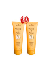 B F CLINICALS Vitamin C  Papaya Brightening Face Scrub 2-Pack 