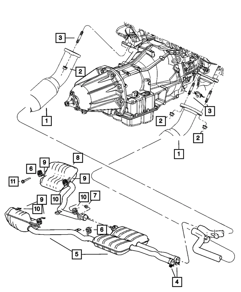 Genuine Mopar Front Pipe And Converter Right Side 5290594ac Foto 3 de 3