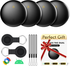 Bluetooth Tracker 4-Pack for Android  Samsung with Case, Smart Tag Item Finder