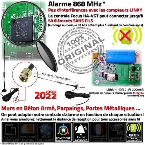 Studio Pièces Chambres Salons Alarme HA-VGT Détecteur Ouverture Magnétique Ca - Afbeelding 7 van 10