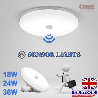 DEPHTHON LED Ceiling Light PIR Motion Sensor Light Bathroom Kitchen Living Room Wall Lamp