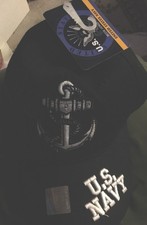 New Blk. US Navy Baseball Cap Officially Licensed/One Size Adjustable/Tagged