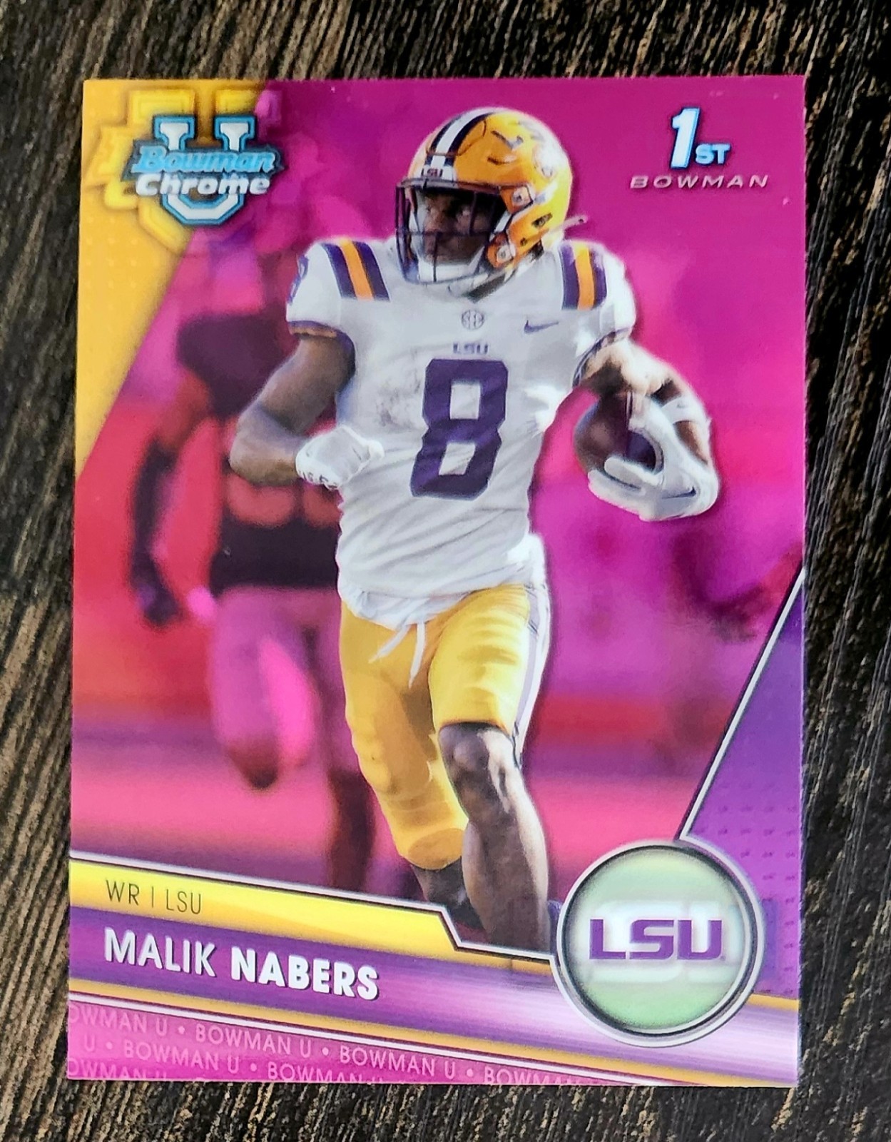 2023 Bowman University Chrome - Pink Refractor #74 Malik Nabers (RC)