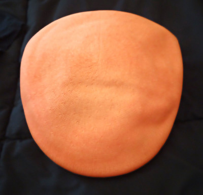 Kangol Tropic 504 Mens Flat Cap Hat Solid Orange Knit Style XXL PAPAYA MILK rare