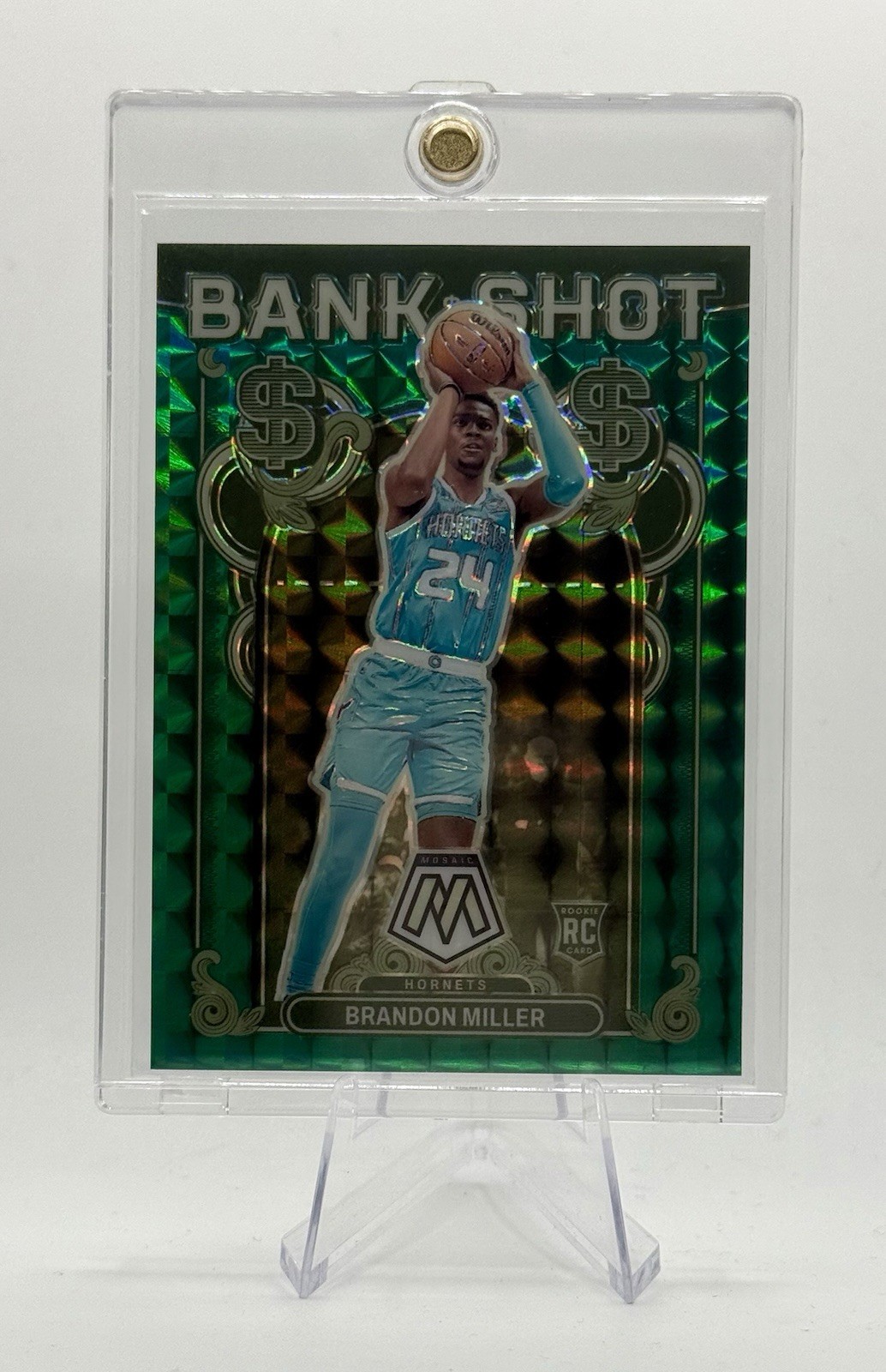 2023-24 Bank Shot Brandon Miller RC #14 Teal Mosaic Prizm SP 💎#’d /75💎 Rookie