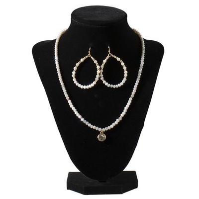 Blazin Roxx Ladies Crystal Beaded Necklace & Earring Set 30561231