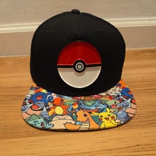 Nintendo Pokemon Hat Pikachu Charizard Black/Multicolor Snapback Adjustable 2016