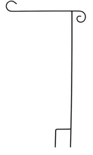 Briarwood Lane Wrought Iron Black Garden Flag Stand Holder