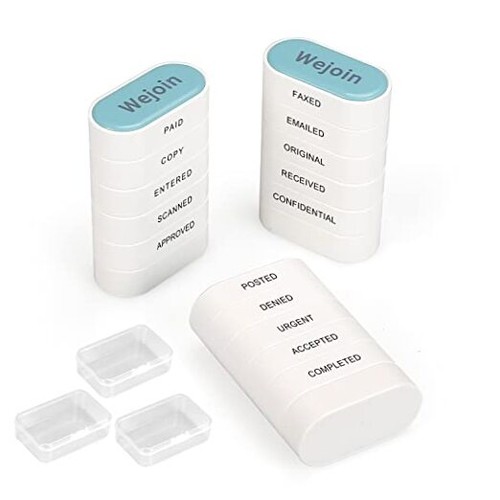 Total Office Staps Set 15PCs, Self Inking Rubber Staps "Paid - View #2