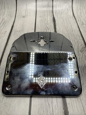 Joker Machine Chrome Laydown License Plate Mount Bracket Tag Frame