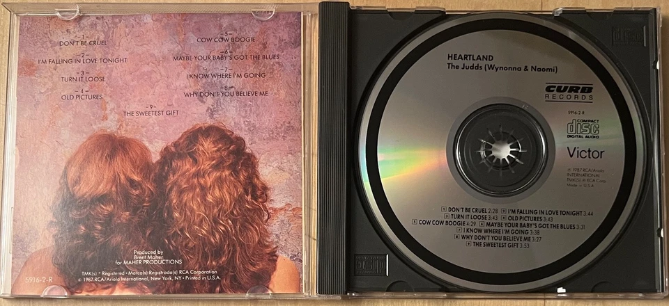 Heartland by The Judds (CD, Album, 1987, RCA/Curb Records) - Image 2 of 4