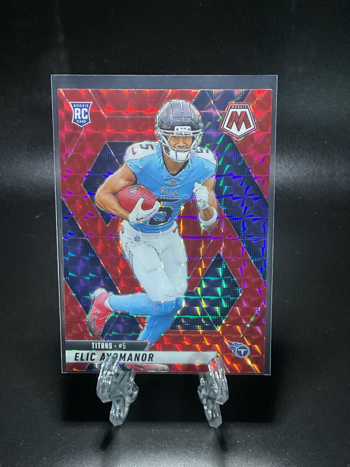 2025 Panini Mosaic - Elic Ayomanor Red Mosaic Prizm RC # 333