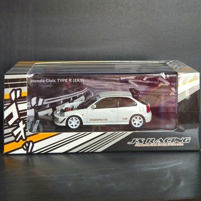 J's Racing Honda Civic Type R EK9 Miniature 1/64 Scale by TRUE SCALE MINIATURES