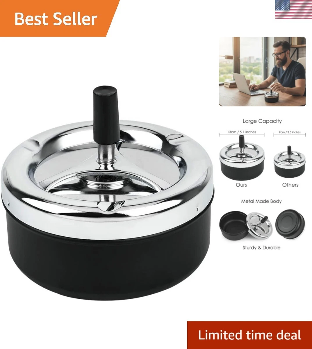 Push Down Ash Tray for sale