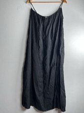 J.Crew New Crinkled side-slit midi dress Black Medium
