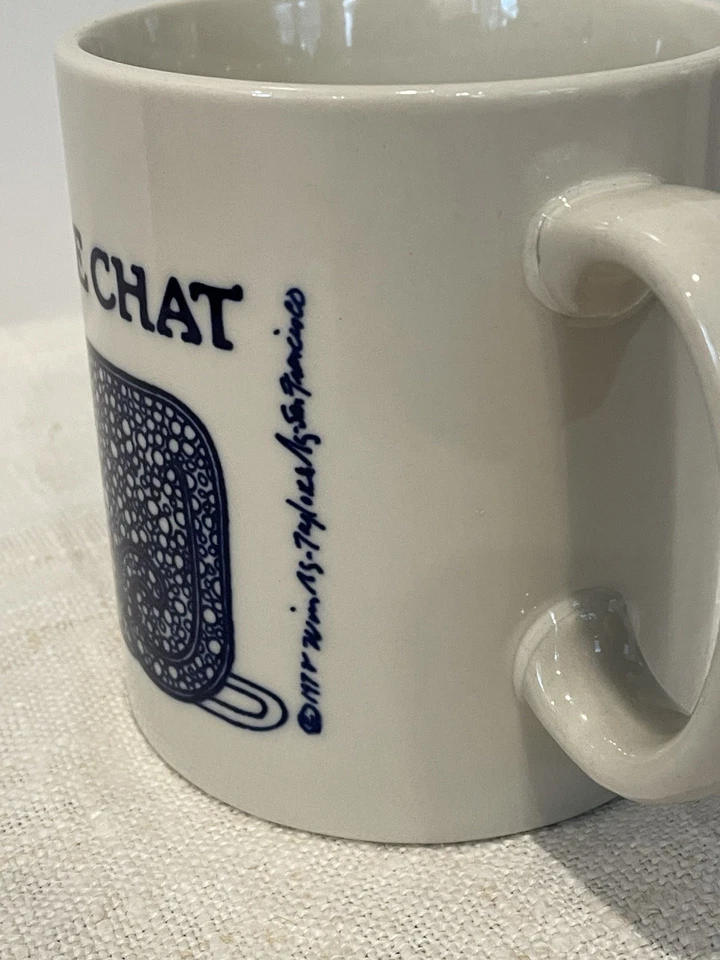 Le Chat Taylor & NG Blue Coffee Mug Vintage 1978 San Francisco, Japan - Image 2 of 4