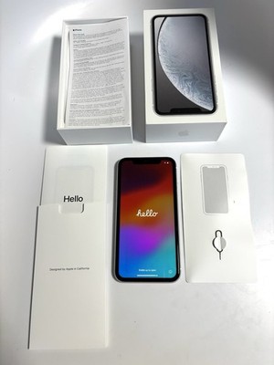 Apple iPhone XR 128GB White Unlocked Original Box 81% Battery Fully Functional