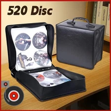 520 Pcs Disc CD Storage Case DVD Organizer Holder Bag Wallet Album Media Video