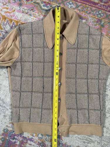 Vintage 70s Brown Cardigan Sweater Size Small Vtg - Picture 5 of 6