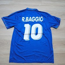 Italy 90s Retro 10 Baggio Size L Football Shirt