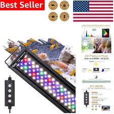 Adjustable 18W Aquarium LED Light 7 Colors Full Spectrum Sunrise Timer Fish Tank